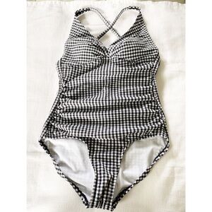 Rona Sol check pattern swim suit size S